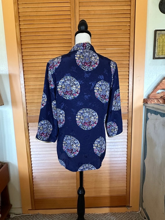 BeAUTIFUL TANGZHUANG Vintage RAYON Chinese BLOUSE… - image 6