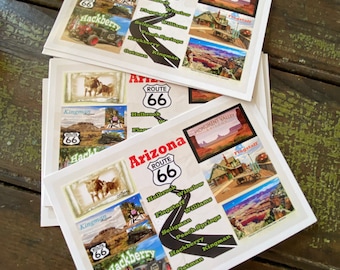 Lot of 12 POST CARDs Rt. 66 ARIZONa ViNTAGE Desert Mountain