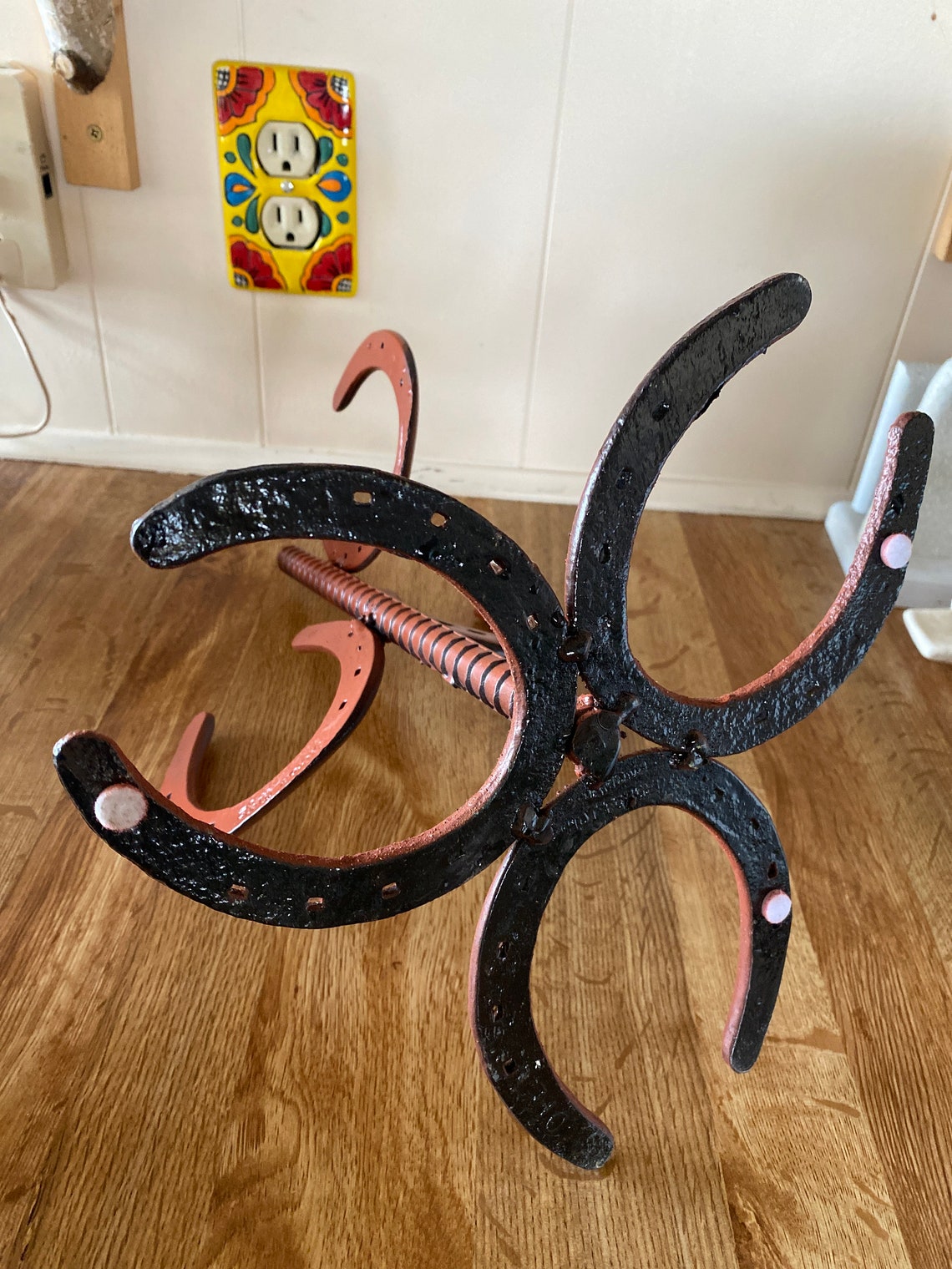 Vintage HORSESHOE MUG Display RACK Rebar & Horseshoes Etsy