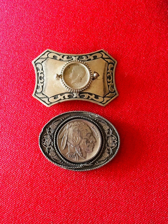 CooL ViNTAGE BELT BUCKLES Buckle KeNNEDY 1/2 Dolla