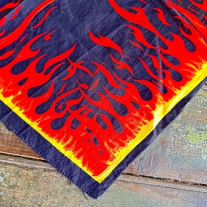 90’s FLAME BANDANA FLAMING Neckerchief