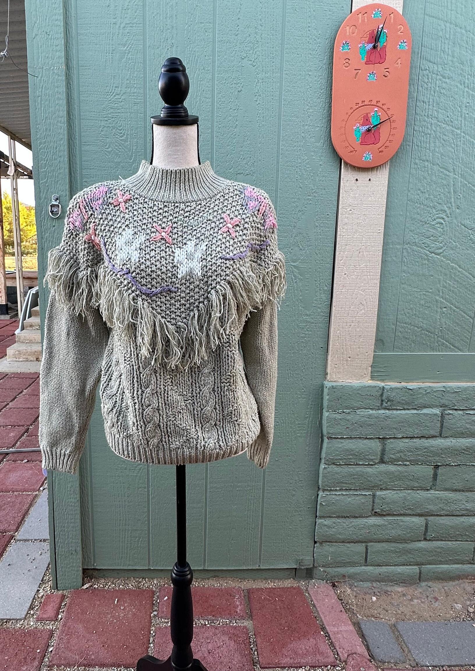 80s~90s Unknown Hand Knit