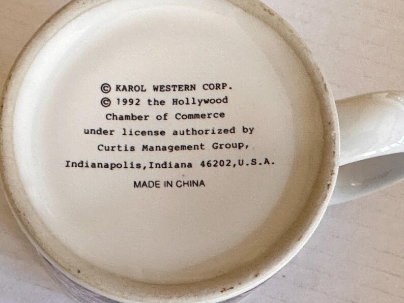 Vintage Mug Hollywood Boulevard WALK of Fame CALIFORNIA Coffee Tea Cup