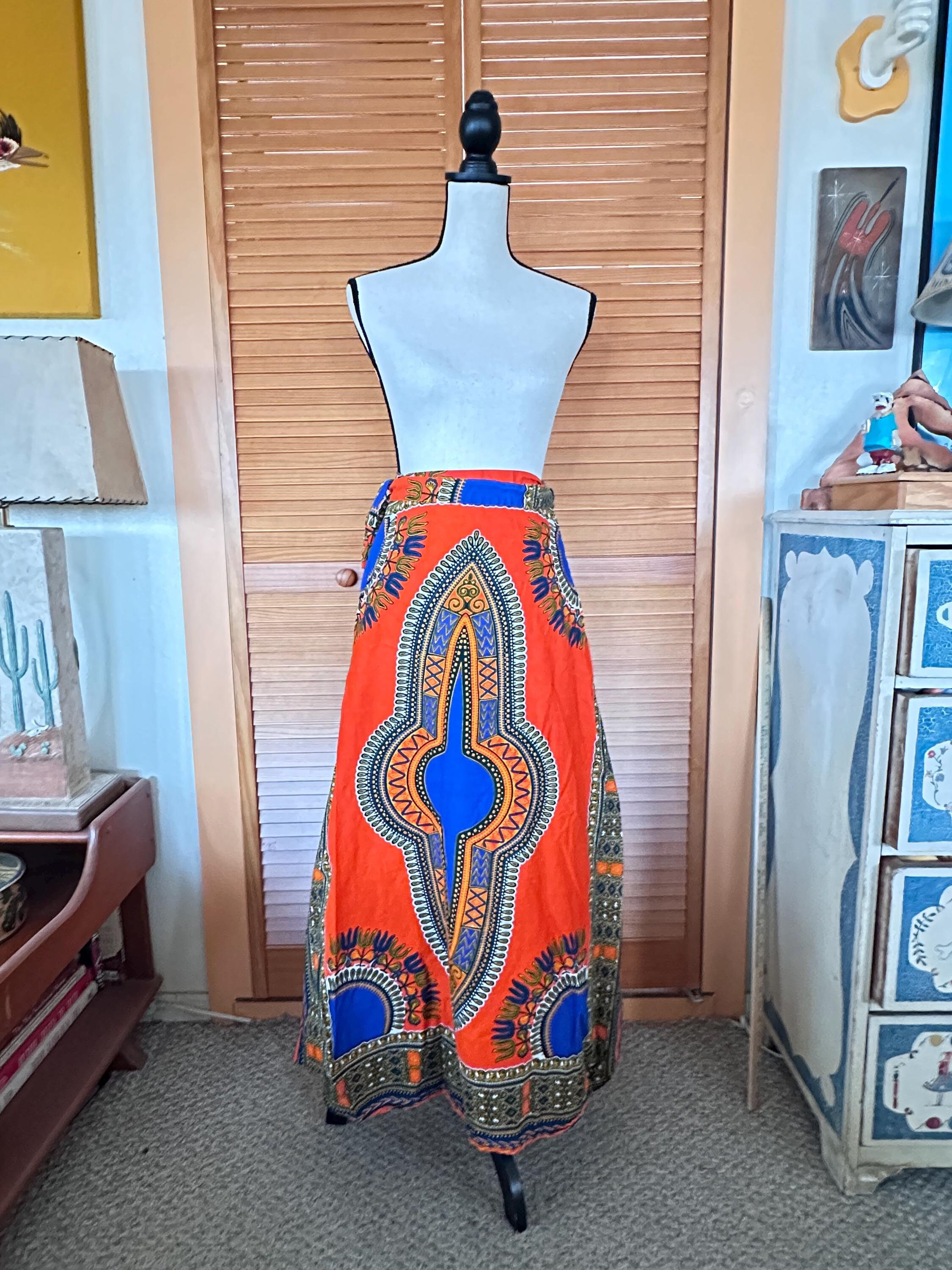 Made in India Indian Cotton Skirt Colorful ＆ Botanical