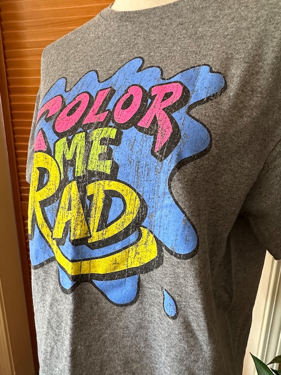 Vintage 80s 90s T SHIRT COLOR Me RAD T Shirt M Wo… - image 5