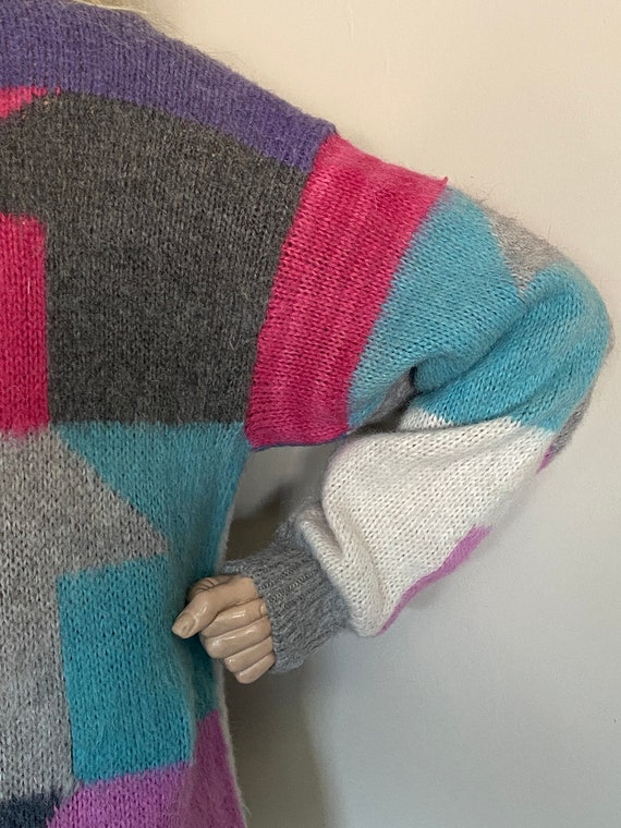 Awesome 80s MOHAIR SWEATER DRESS Mexican - image 8