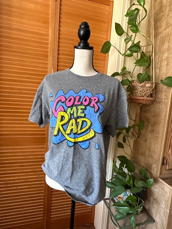 Vintage 80s 90s T SHIRT COLOR Me RAD T Shirt M Wo… - image 3