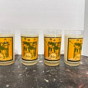 The Beatles Vintage Drinking Glasses - Etsy