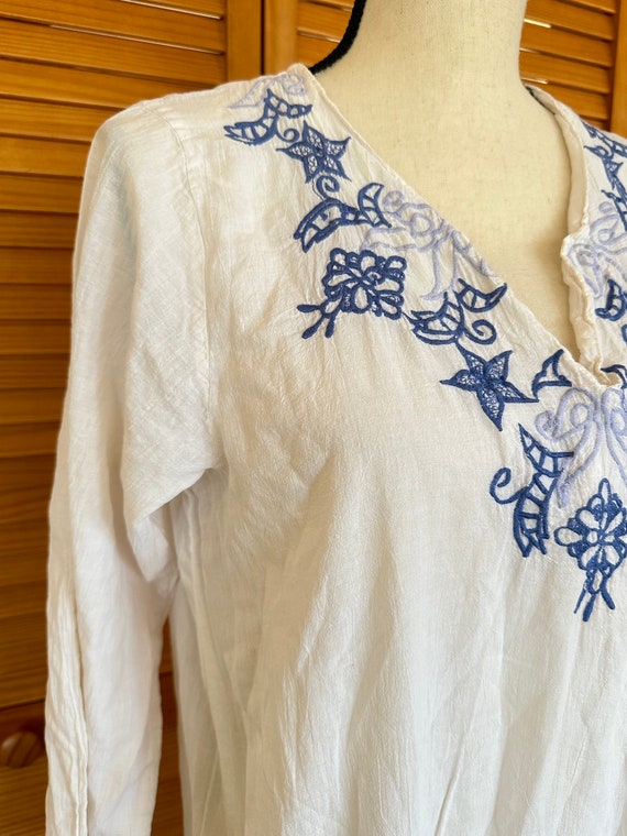 Lovely VINTAGE Embroidered KAFTAN DRESS Beach Cov… - image 5