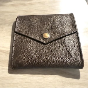 Louis Vuitton Braune Leder Portemonnaie mit Umschlagklappe