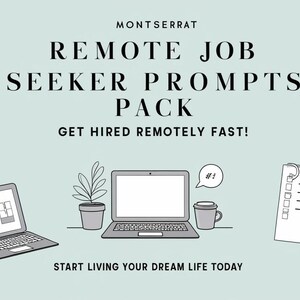 50 sugerencias de ChatGPT para conseguir trabajos remotos rápidamente / Ayuda con inteligencia artificial para currículums, cartas de presentación y entrevistas / Descarga digital para búsqueda de empleo