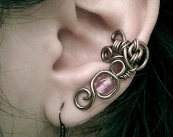 Love Child Lavender Ear Cuff - purple light weight cartilage cuff