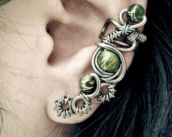 Evil Eye Ear Cuff - Macabre and Cyberpunk inspired cartilage cuff