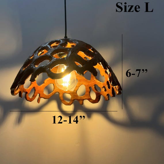 Natural Wood Pendant Light Decorative Lampshade Unique Light