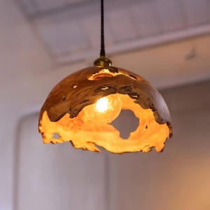 Wood pendant light hanging celling lamp decorative lampshade rustic wood lighting living room art deco light fixture