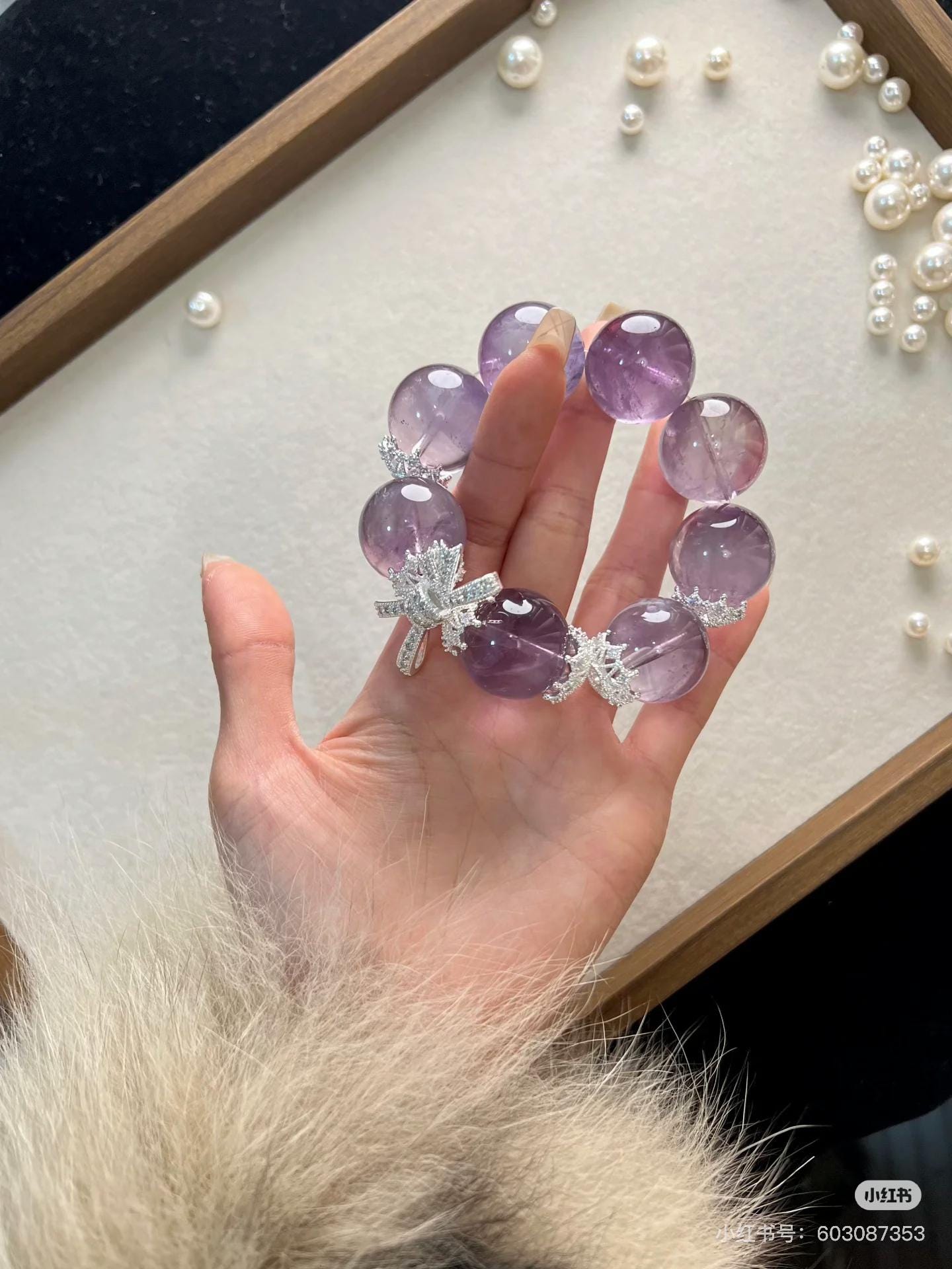 Lavender Amethyst Bracelet: February Birthstone, Auspicious Handstring