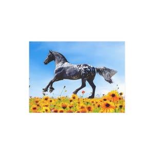 Impression cheval vibrant sans cadre - Parfaite pour les amoureux des animaux et la décoration intérieure