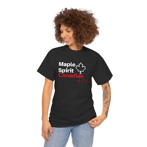 Maple Spirit kanadisches Tee | Unisex Heavy Cotton T-Shirt für stolze Kanadier, ideal für den Canada Day, Geschenke, Freizeitkleidung, Canada Day Tshirt
