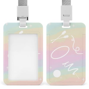 Porte-cartes arc-en-ciel pour appareils de protection de la nature avec cordon