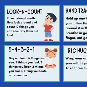 Calm Down Corner-kaarten voor kinderen Activeringskaarten voor kalmte Positief Mindful Emotionele ondersteuning 'Mindfulness-kaarten'