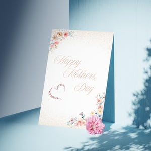 Carte de fête des mères modifiable, à personnaliser pour votre maman, carte pour la fête des mères, téléchargement immédiat, toile