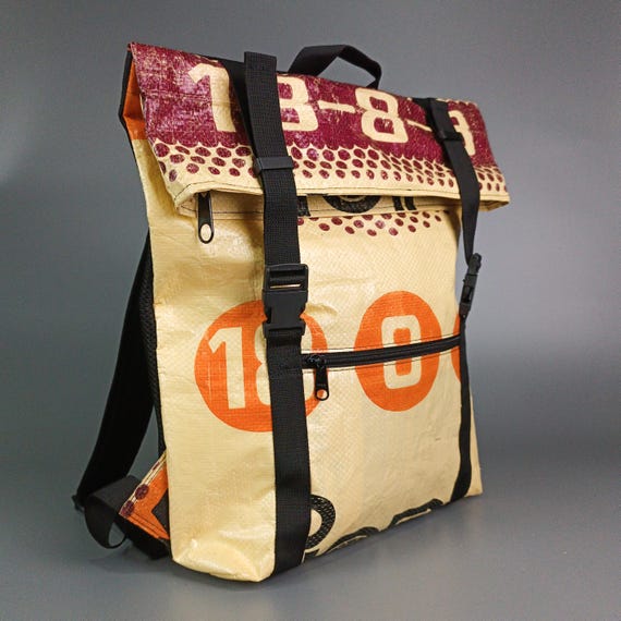 Upcycled Rolltop Backpack: Lightweight Durable 16L Everyday Bag from Thailand