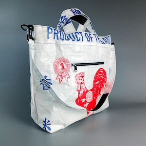 Roomy Upcycled Rice Sack Tote | Lightweight Handmade Eco Bag from Isan Thailand