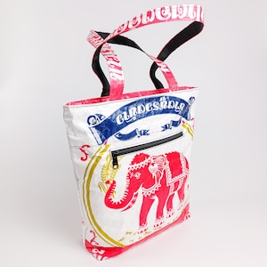 Lightweight Tote Bag from Upcycled Rice Sack | Handmade in Isan, Thailand