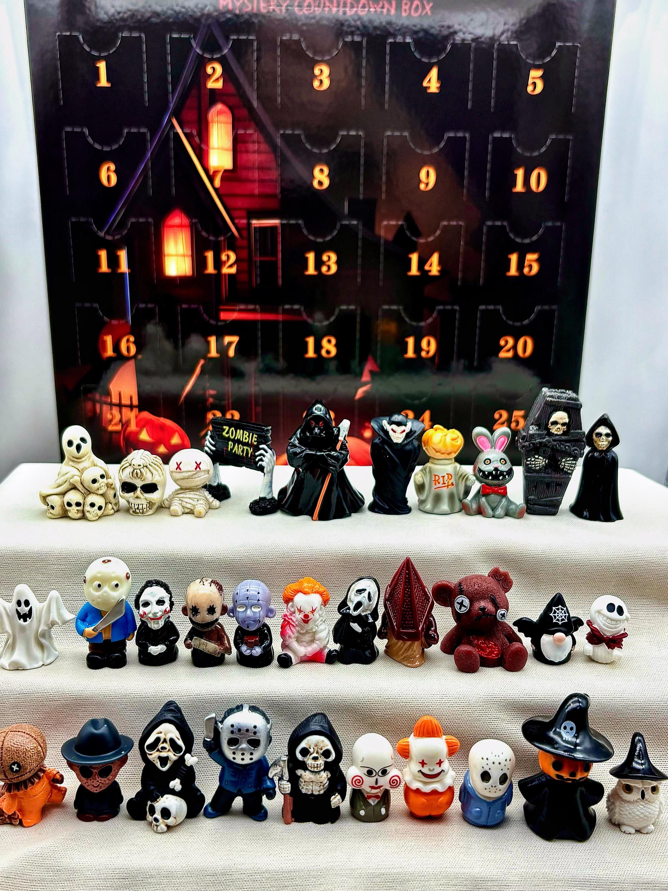 Calendrier De L'Avent Fantôme Halloween 2025 - 24 Figurines Phosphorescentes, Boîte 26x18 Cm - 2
