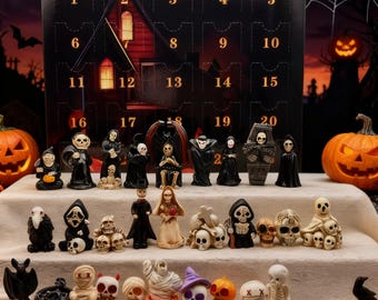 31 Nights of Fright - Skull World Edition | Christmas Advent Calendar 2025 | Horror Mini Collectibles Countdown Box -