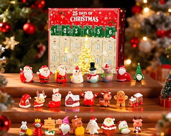 2025 Christmas Advent Calendar blind – 25 Days of Christmas Countdown Box with Figurines, Xmas Collectibles decor