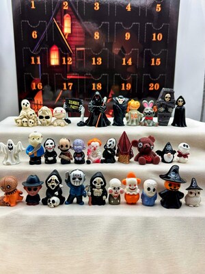 Calendrier De L’Avent Halloween 2025 – 31 Figurines Horreur – Pour Enfants, Déco, Collection – Compte à Rebours