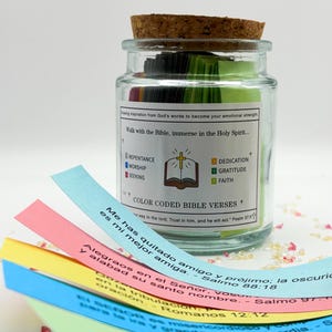 Pote de versículos bíblicos – presente de Jesus, pote de afirmação cristã, cartões de escritura da armadura de Deus, devoção diária, leia-me quando sentir vontade