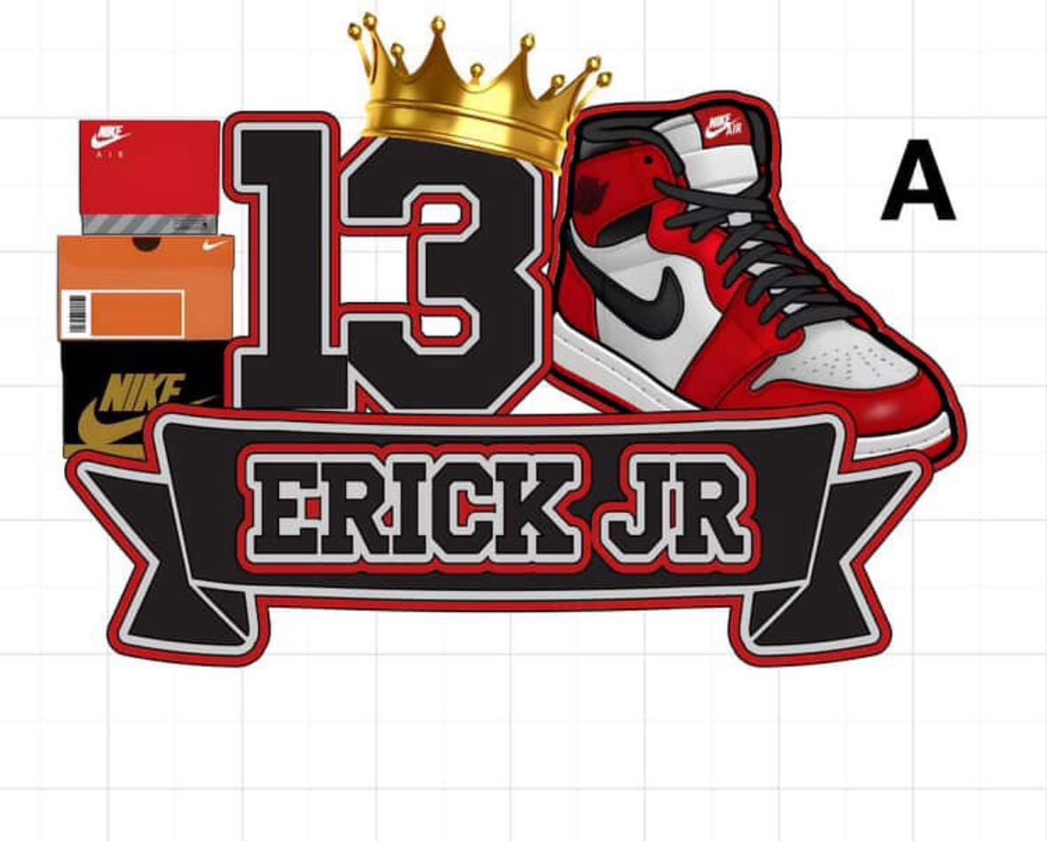 Shoe cake topper| Sneaker Cake topper| Air Jordan Topper| Happy Birthday Sneaker head| Happy Birthday Sneaker topper| Air Jordan Birthday