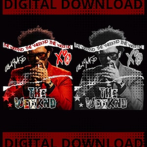 The Weeknd PNG File, The Weeknd Digital File, All colors shown in listing photos are included as .PNG files in the download.