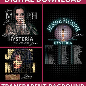 Jessie Murph PNG File, World Wide Hysteria The Tour Digital File, PNG files in the download.