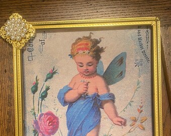 Vintage 8 x 10 Picture Frame with Beautiful Jewel