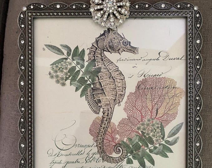Vintage 8 X 10 Picture Frame With Beautiful Jewel - Etsy