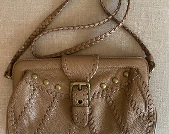 Isabella Fiore Brown Leather Crossbody /Clutch