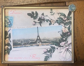 Vintage 8 x 10 Picture Frame with Beautiful Jewel