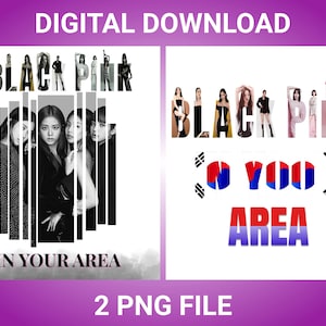 Black Pink Concert Design PNG: Ready to Print T-Shirt (Digital Download)