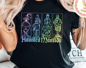 Camiseta de la Mansión Encantada de Disney, Camiseta de Halloween de la Sala de Estiramiento de Bienvenidos Mortales Insensatos, Madame Leota, Chica en la Cuerda Floja, Viaje de Chica Disney