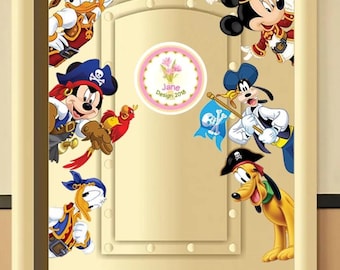 Mickey and Friends Disney Pirates Magnet, Pirates of the Caribbean Disney Cruise Magnet, Pirate's Life, Family Cruise Ship Stateroom Door
