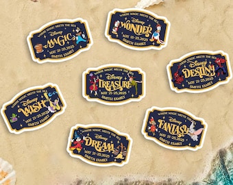 Customize Name Disney Family & Cruise Ship Stateroom Door, Cruise Line Ship Name Door Magnet, Family Cruise Trip, Wish Magic Dream Fantasy