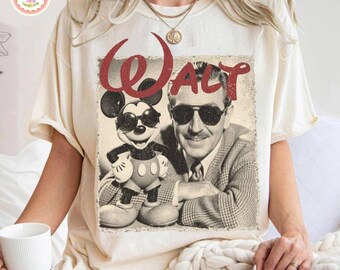 Camiseta vintage de Walt Disney de Comfort Colors, camiseta de Disney para hombre, camiseta de Disneyland, camiseta de Magic Kingdom, el lugar más feliz del mundo, regalos para fans de Disney