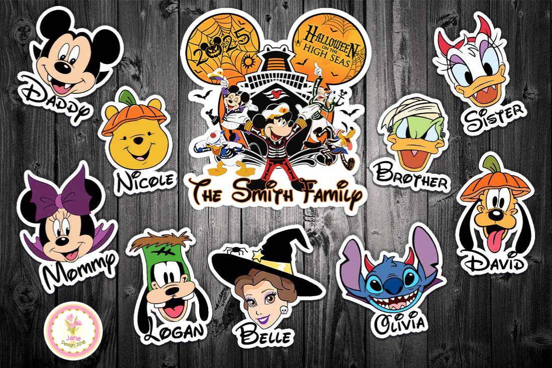 Personalized Cruise Halloween Magnet Halloween On The High Seas 2025 Magnet, Cruise Door Magnet Disney Wish Magnet Disney Halloween Magnet