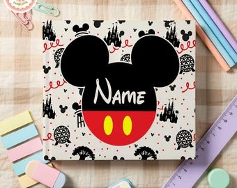 Libro de autógrafos de Disney, Libro de firmas personalizadas de Disney World, Regalo de Disneyland para vacaciones en Disney, Libro de Mickey, Libro de Minnie, Reino Mágico