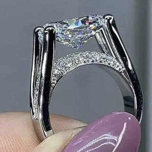 Ost West Oval Schnitt Labradorit Diamant Verlobungsring: 14K Weißgold Solitaire Versprechen Verlobungsring, Brautgeschenk Ring zum Jahrestag