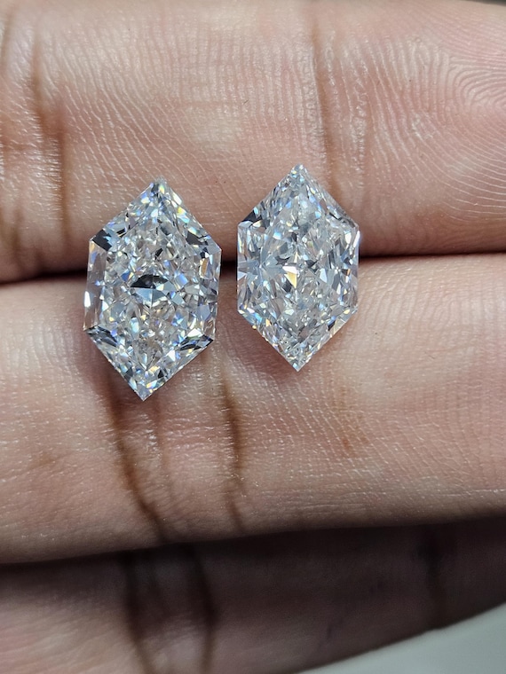1 To 5 Carat Hexagonal Modified Cut (Dutch Marquise) Lab Grown Diamond, IGI Certified