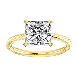 Princess Cut Lab Grown Diamond Ring,2 Carat Princess Engagement Ring, Solitaire Diamond Ring,Anniversary Gift , IGI Certified Diamond